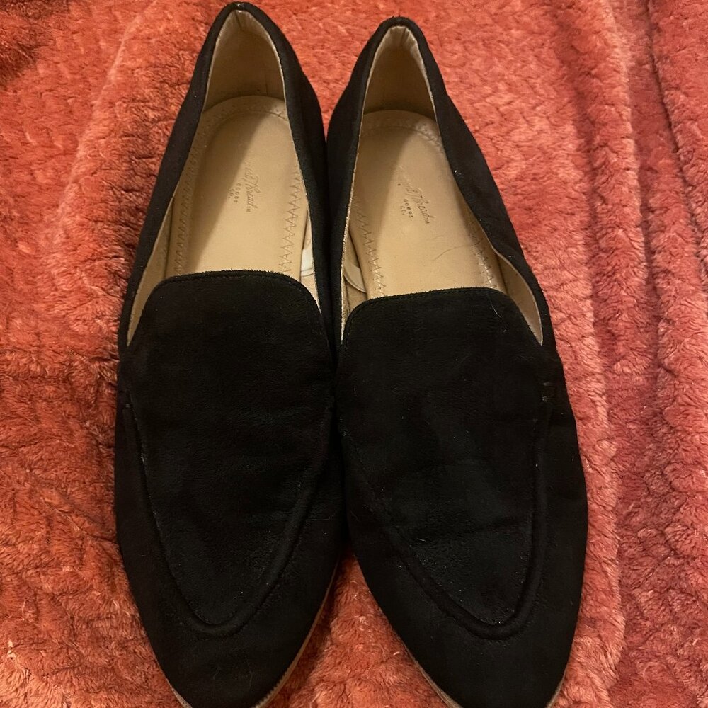 Black Faux Suede Universal Threads Loafers